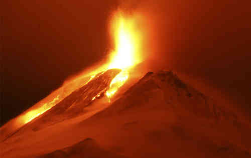 Volcano Erupts In Chile, South America