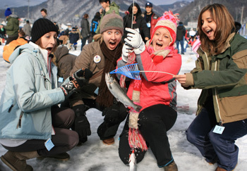 South Korea's Ice Fishing Festival