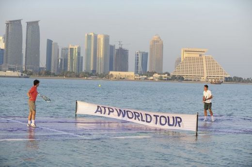 Nadal And Federer Battle It Out On A Soaking Court!