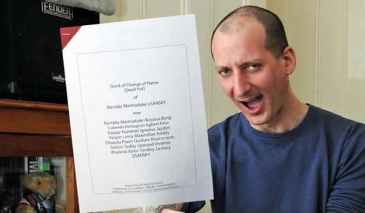 Edinburgh Man Takes On 27 New Middle Names!