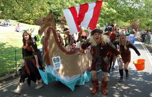 Wacky English Bed Race Celebrates 46 Years