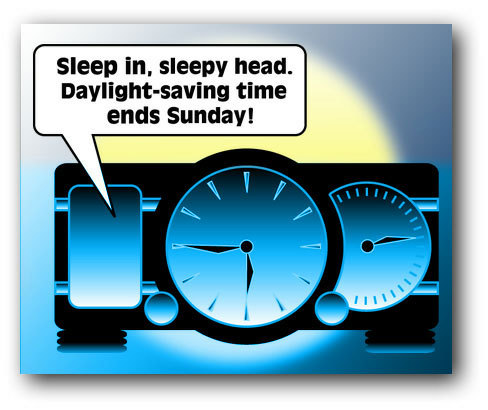 This Weekend - Plan On Getting Some Extra ZZZZ's