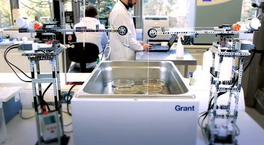 Lego Mindstorm Robots Become Lab Assistants